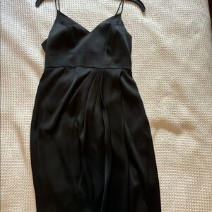 Express maxi black dress with side slit